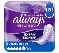Always Discreet Long Plus Lot de 8 serviettes d'incontinence pour femme