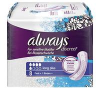 always Discreet Long Plus Lot de 8 serviettes hygiéniques