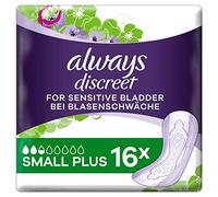 Always Discreet Lot de 16 Inserts d'incontinence Small Plus en Cas de faiblesse des Bulles