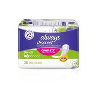 Always Discreet Lot de 20 serviettes hygiéniques pour fuites urinaires Taille S