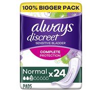 Always Discreet Lot de 24 serviettes hygiéniques pour fuites urinaires