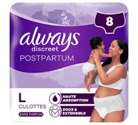 ALWAYS Discreet Postpartum - Culottes D'Incontinence Taille L - 8 Unités