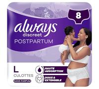 Always Discreet Postpartum Culottes Jetables Taille L x8