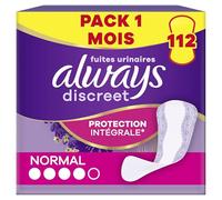 Always Discreet Protège-Slips Incontinence Femme Normal x112 Pack 1 Mois