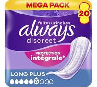 Always Discreet Long Plus Protections Complètes Serviettes d'Urgence - 20 Unités