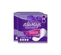 Always Discreet Serviettes d'Incontinence Long Plus 48 unités (2 paquets de 24)