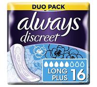 ALWAYS - Discreet Serviettes Incontinence Long Plus 16 Serviettes - Lot De 3 - Offre Special
