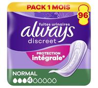 Always Serviettes d'incontinence Normal - 4 gouttes - 96 serviettes - Format Éco - Protection discrète
