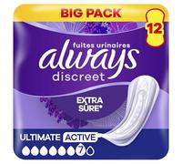 Always Serviettes pour fuites urinaires Ultimate Extra sûre 12 serviettes