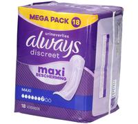 Always Discreet Serviettes pour fuites urinaires Maxi Serviette hygienique 18 pc(s)