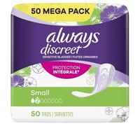 ALWAYS - Discreet Serviettes Pour Fuites Urinaires Taille 2 Small 50Ct - Lot De 3 - Vendu Par Lot