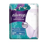 Always : Discreet Underwear- Sous-Vêtements Fuites Urinaires Taille M Plus - 9 Sous-Vêtements
