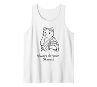 Always Do Your Okayest : Motif de Chat Philosophe Amusant Débardeur