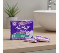 Always Fraîcheur Quotidienne Protège-slips normal sans parfum, 20 unités