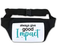 Always Give Good Impact Sac banane à pois bleus Blanc