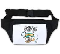 Always Hot Coffee Latte Sac banane Motif graphique Blanc
