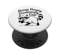 Always Hungry CuteTrash Panda Funy Raccoon Meme PopSockets PopGrip Adhésif