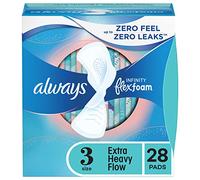 Always Infinity FlexFoam Lot de 28 coussinets en mousse pour femme Taille 3 Ultra absorbant Non parfumé