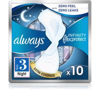 Always Infinity Night Size 3 serviettes hygiéniques pour la nuit 10 pcs