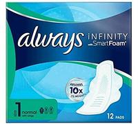 Always Infinity Normal Lot de 4 serviettes hygiéniques avec ailettes Taille 1