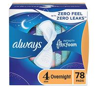 Always Infinity Overnight Pads, With Wings, 28 Count (Pack of 3)