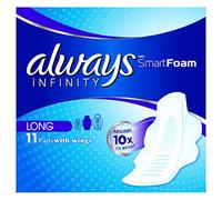 Always Infinity Serviettes Hygiéniques Longues Ailettes 11 Serviettes Technologie Révolutionnaire, Toujours Confort et Protection, Taille 2