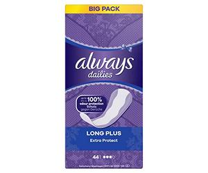 Always Long Plus Dailies Lot de 44 serviettes hygiéniques
