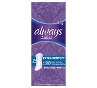 Always Long Plus Lot de 4 packs de 22 protège-slips avec technologie ActiPearls pour neutraliser les odeurs