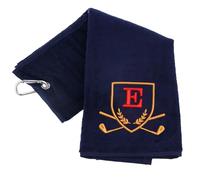 Always Looking Good Serviette de golf avec broderie monogrammée lettre initiale velours de luxe 50cm x 40cm Serviette de golf brodée personnalisée avec mousqueton Cadeau - Cadeaux de golf pour hommes