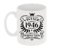 Always Looking Good Tasse à café « Aged to Perfection » de 79e anniversaire pour homme - Style vintage 1946 - Cadeau pour les amateurs de café - Tasse à thé - 325 ml - Cadeau amusant pour homme ou
