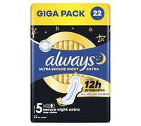 Always Lot de 22 serviettes hygiéniques ultra absorbantes pour femme - Taille 5 - Anti-odeurs et anti-fuite