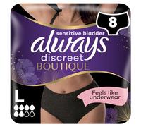 Always Lot de 8 pantalons d'incontinence Discreet Boutique pour femmes, taille L, grande taille