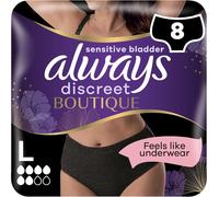 Always Lot De 8 Pantalons D'incontinence Discreet Boutique Pour Femmes, Taille L, Grande Taille