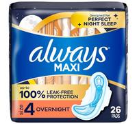 Always Maxi Lot de 26 serviettes pour femme avec ailes sans parfum Taille 4