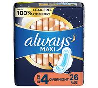 Always Maxi Lot de 26 serviettes pour femme avec ailes sans parfum Taille 4