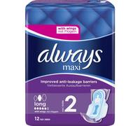 always maxi serviette hygiénique longue à ailettes 12 taille 2