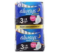 Always Serviettes hygiéniques – Cœur ultra absorbant, anti-fuites – Taille 3 Night 16 serviettes