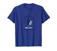 Always on Task Always Understanding Brain Light Bulb T-Shirt, Homme, Bleu Royal, M