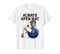 Always Open Mat BJJ Gorilla Jiu Jitsu brésilien Humour T-Shirt
