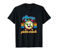 Always Pickle Oclock Horloge rétro Pickleball Graphique T-Shirt