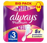 Always Platinum Day & Night Lot de 4 serviettes hygiéniques avec ailettes Taille 3