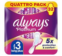 Always Platinum Nuit (Taille 3) Serviettes Hygiéniques Avec Ailettes 32 Serviettes