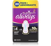Always Platinum Secure Night Size 4 serviettes hygiéniques pour la nuit 20 pcs
