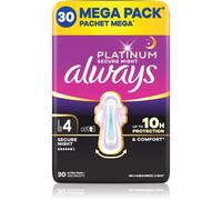 Always Platinum Secure Night Size 4 serviettes hygiéniques pour la nuit 30 pcs