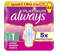 Always Platinum Serviettes Hygiéniques Taille 1 Jour x48