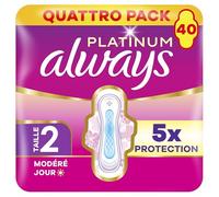 Always Platinum Serviettes Hygiéniques Taille 2 Jour x40