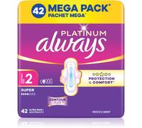 Always Platinum Super Size 2 serviettes hygiéniques avec ailes 42 pcs
