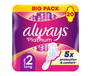 Always Platinum - Ultra Long à Ailettes Taille-2 - Lot de 20