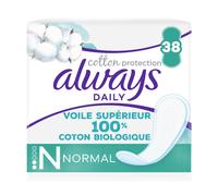 Always Protection Coton - Protège-slips Normal Grand Format - Lot de 38