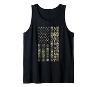 Always Ready USA Flag Patriotic Camo Distressed Style Débardeur